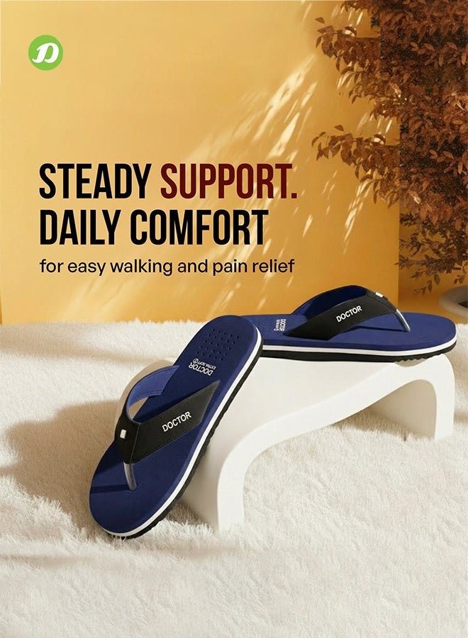 DOCTOR EXTRA SOFT Men’s Orthopedic Diabetic Anti-Skid Flip Flops D-24 | Lightweight Comfortable Daily Wear Slippers for Men D-24 - Image 4